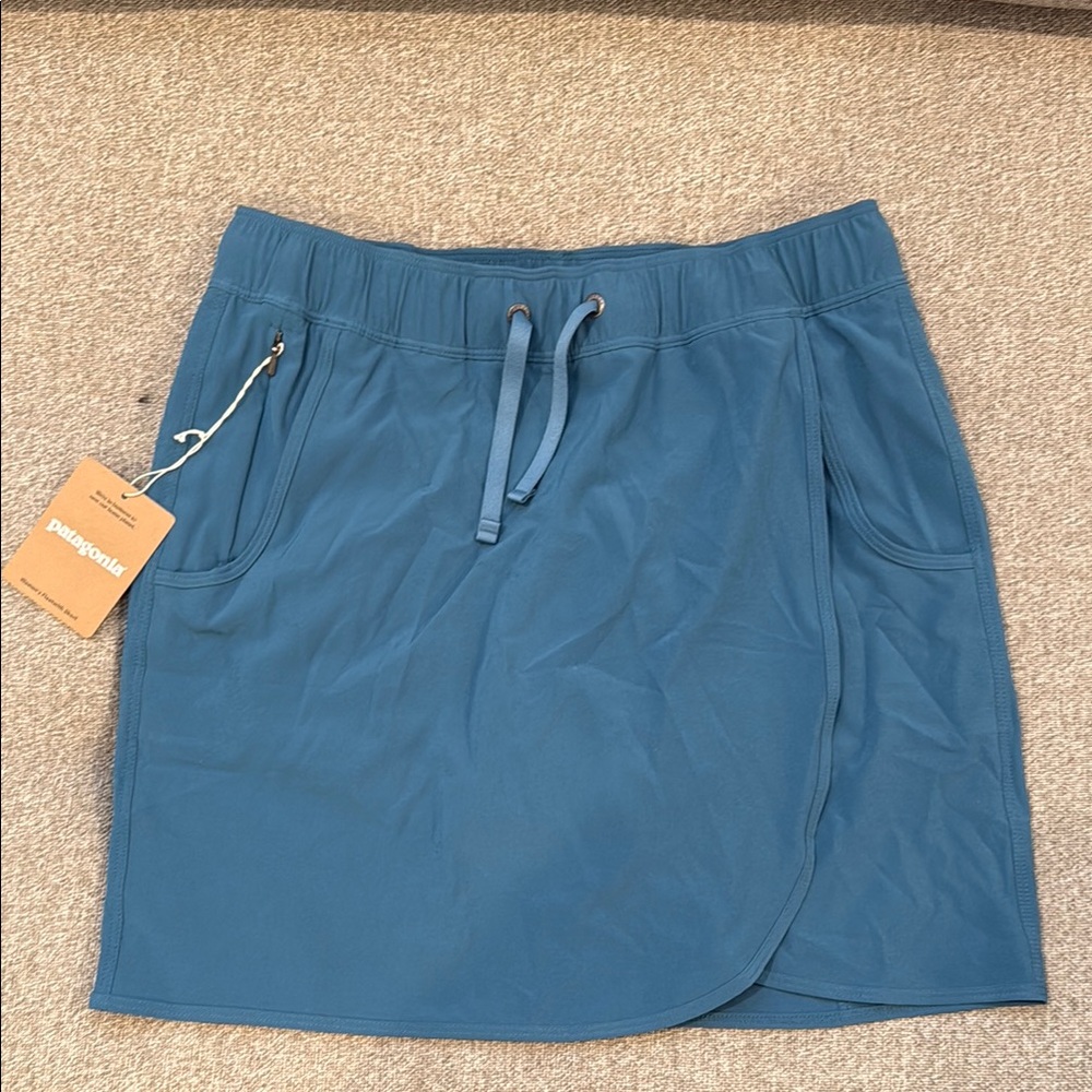 Patagonia Blue Mini Wrap Skirt for Casual Wear